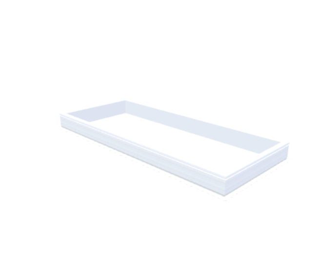 PVC-Aufsatzkranz 100x250 cm - Skylux